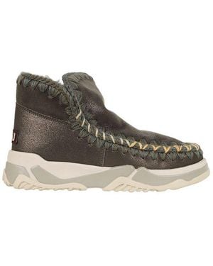 Mou Eskimo Trainer Overstitching Boots - Brown