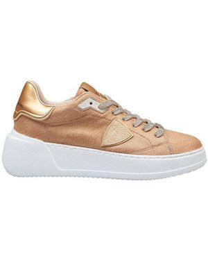 Philippe Model Tres Temple Lace-up Sneakers - Brown