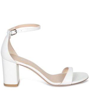 Stuart Weitzman Block Heeled Sandals - White