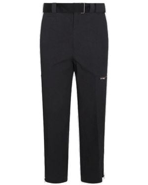 Undercover Belted Zip Detailed Trousers - Blue