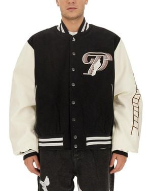 3.PARADIS Logo Embellished Jacket - Black