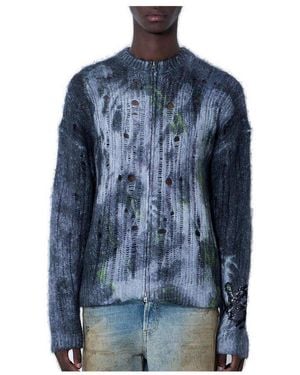 Acne Studios Printed Knit Cardigan - Blue