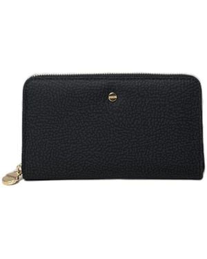 Borbonese Large Zip Around Wallet - Black
