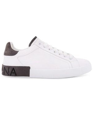 Dolce & Gabbana Logo Debossed Sneakers - White
