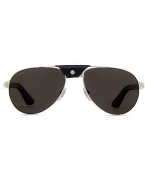 Cartier Pilot Frame Sunglasses - Black