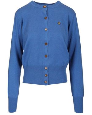 Vivienne Westwood Button Knit Cardigan - Blue