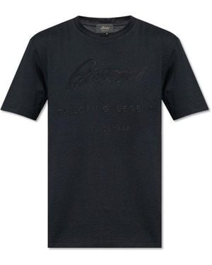 Brioni Signature Logo T-Shirt - Black