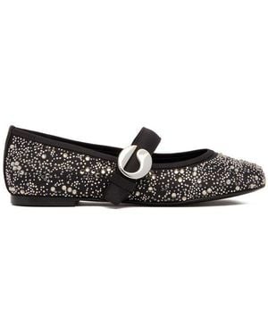 Coperni Embellished Ballerinas - Black