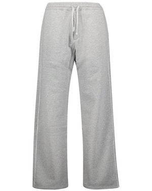 Dior Drawstring Straight-Leg Sweatpants - Gray