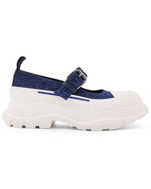 McQueen Denim Mary Jane Shoes - Blue