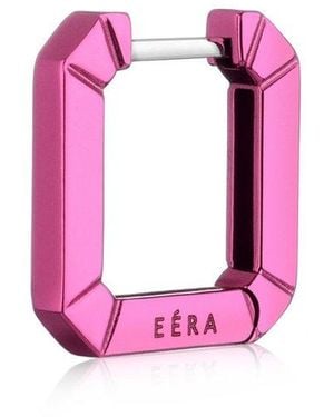 Eera Geometric Hoop Earrings - Pink