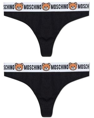 Moschino Two-Pack Of Strings - Black