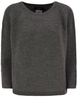 Weekend by Maxmara Crewneck Long-sleeved Sweater - Black