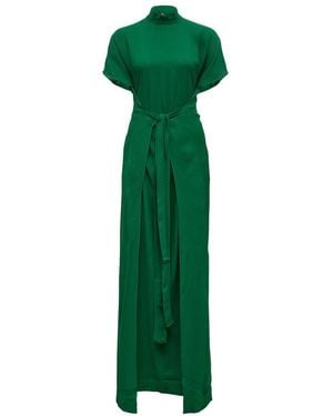 N°21 Mock Neck Maxi Dress - Green