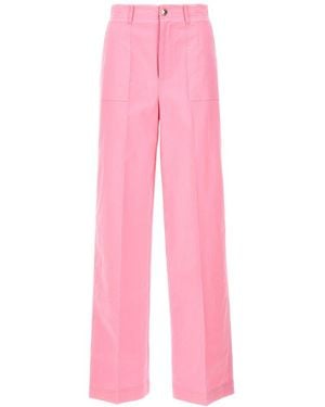 Twin Set Gabardine Palazzo Trousers - Pink