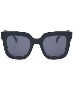 Carolina Herrera Square Frame Full Rim Sunglasses - Blue