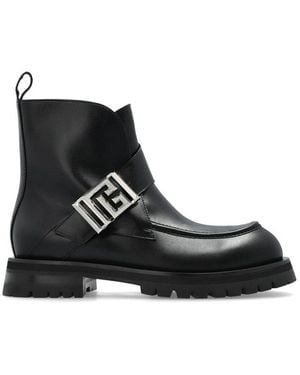 Balmain Logo Plaque Charlie Boots - Black