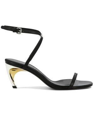 Alexander McQueen Armadillo Ankle Strap Sandals - Black