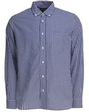 Beams Plus Gingham Button-Down Shirt - Blue