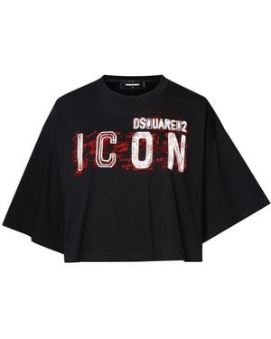 DSquared² Black Cotton T-shirt