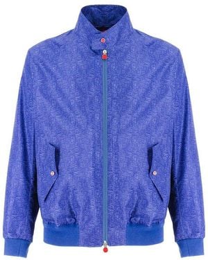 Kiton High Neck Zipped Jacket - Blue