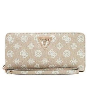 Guess Laurel 4G Peony Logo Maxi Wallet - Natural