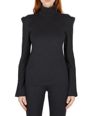 Kiko Kostadinov Long-Sleeved High-Neck Top - Black