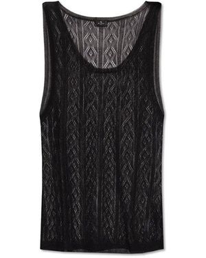 Etro Sleeveless T-Shirt - Black