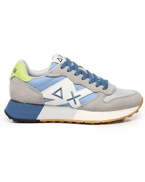 Sun 68 Retro Lace-Up Sneakers - Blue