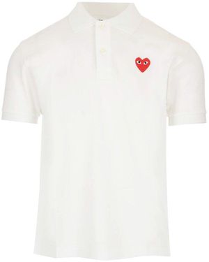 COMME DES GARÇONS PLAY T-Shirt Res Emblem Knit - White