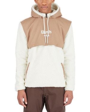 Fila X Flock Together Borg Hybrid Drawstring Hoodie - White