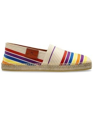 Etro Striped Slip-On Espadrilles - White