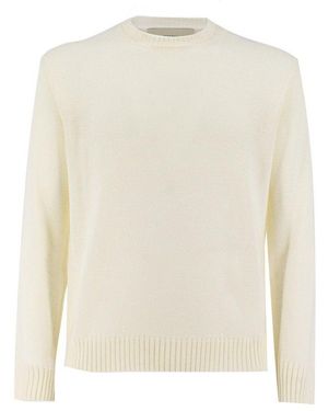 Ballantyne Crewneck Knitted Jumper - White