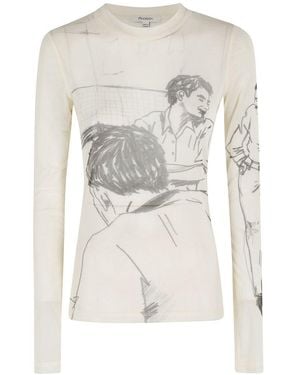 JW Anderson Long Sleeve Underpinning Top - White