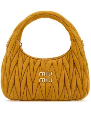 Miu Miu Wander Matelassé Zipped Handbag - Metallic
