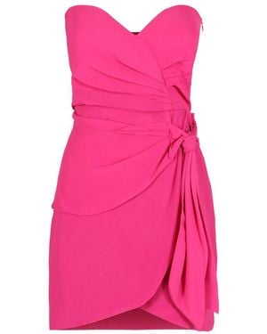 FEDERICA TOSI Off Shoulder Wrap Dress - Pink