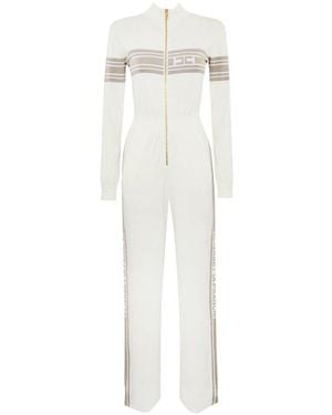 Elisabetta Franchi Contrasted Band Jumpsuit - White