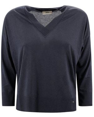 Herno Knitted Jumper - Blue