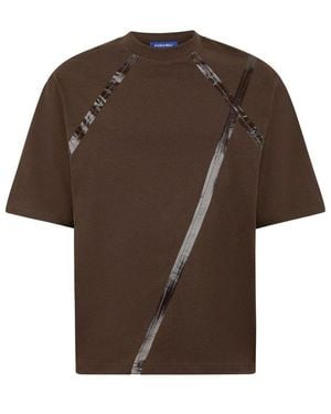 A_COLD_WALL* Antenne Crew Neck T-Shirt - Brown