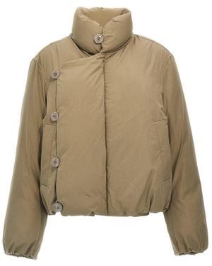 Lemaire High Neck Cropped Puffer Jacket - Natural