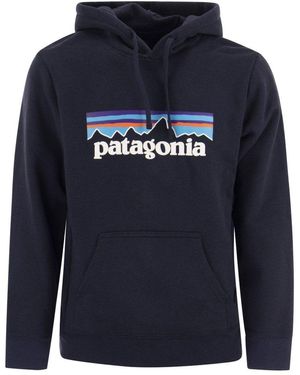 Patagonia P 6 Logo Hoodie in Grey for Men Lyst UK