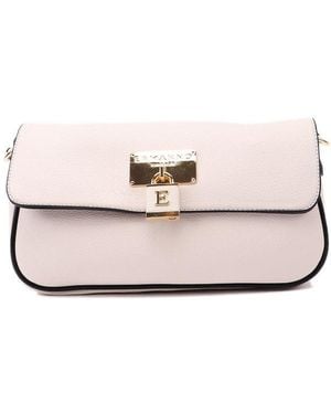 Ermanno Scervino Ohanna Solid Logo-engraved Shoulder Bag - Natural