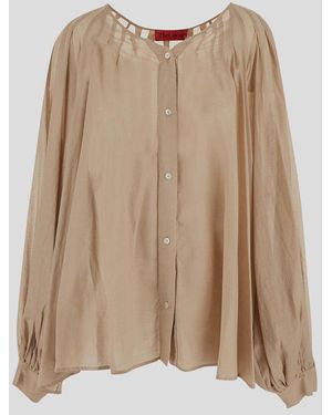 THE LATEST Button-Up Blouse - Natural