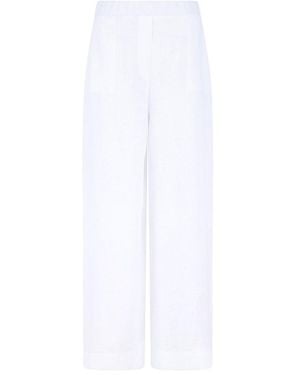 Gran Sasso High Waist Straight-Leg Pants - White