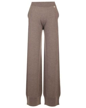 Stella McCartney High Waist Knit Trousers - Brown