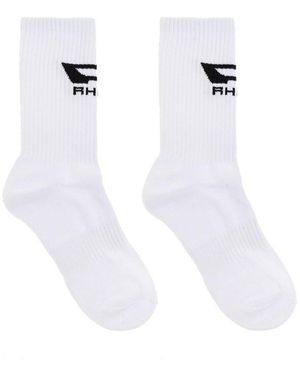 Rhude Logo Intarsia Socks - Black