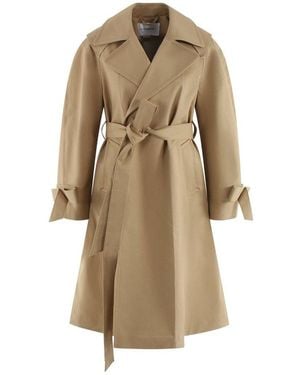 Victoria Beckham Belted Trench Coat - Natural