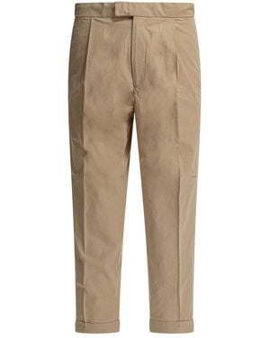 Beams Plus Pleated Trousers - Natural