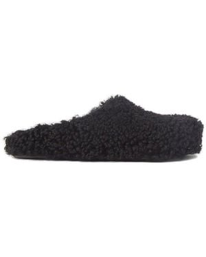 Marni Fussbet Sabot Shearling Slip-On Sandals - Black
