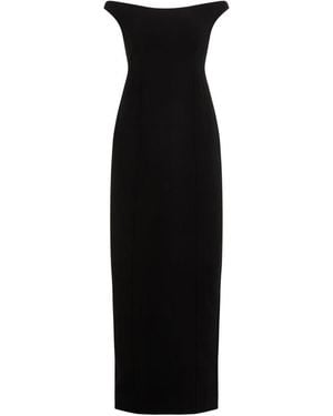 TOTEME Curved Off-Shoulder Dress - Black